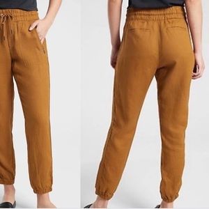 Athleta Cabo linen jogger • 4 • toasted ochre
